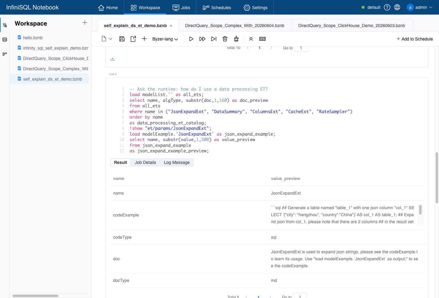 JsonExpandExt 返回自己的参数和可运行示例