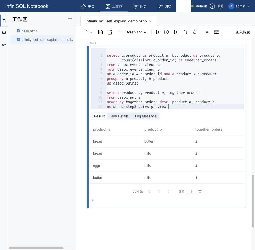 Cell 3：由清洗表生成商品共现对