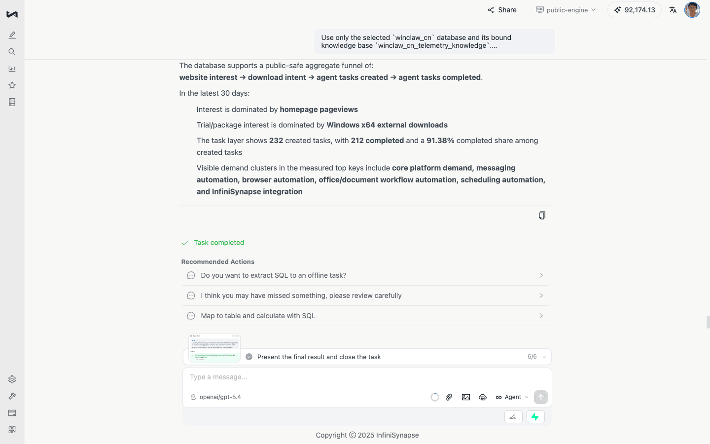 Enhanced final answer: visible demand clusters and aggregate funnel conclusion