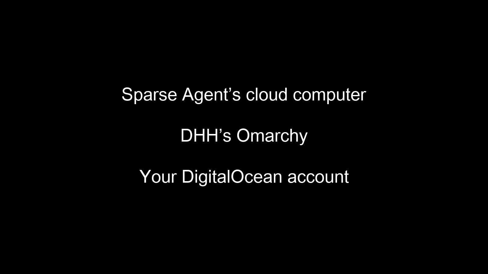 Sparse Agent’s cloud computer: DHH’s Omarchy, in your own DigitalOcean account